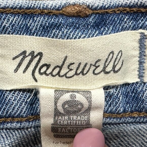 Madewell The Perfect Vintage Crop Jean Light Wash Raw Hem Size 26 Style# AF691 - Picture 7 of 10